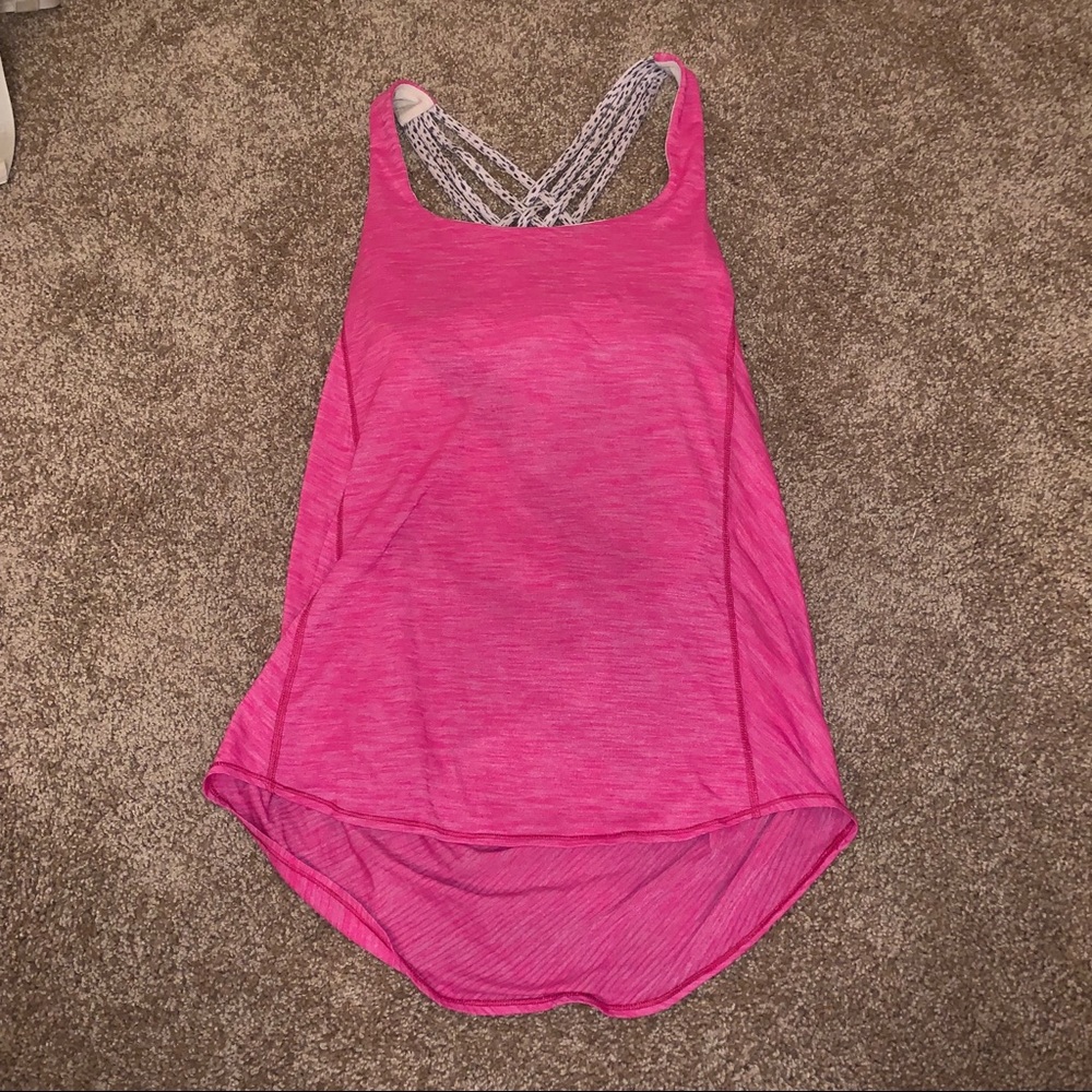 Hot Pink Lululemon Workout Bra Top
